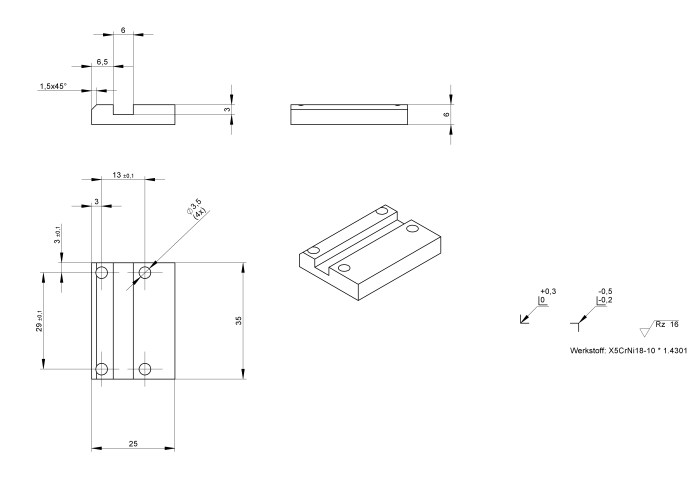 Adapterplatte Hülsenfänger