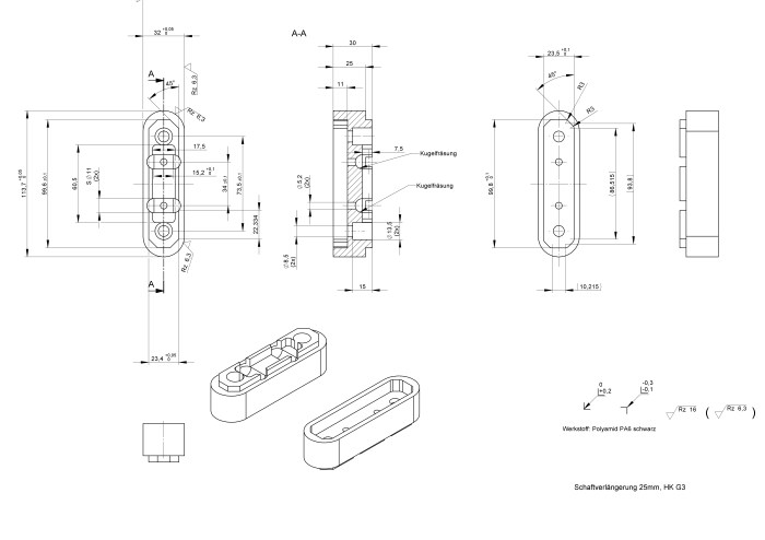 Verlängerung Schaftkappe HK G3